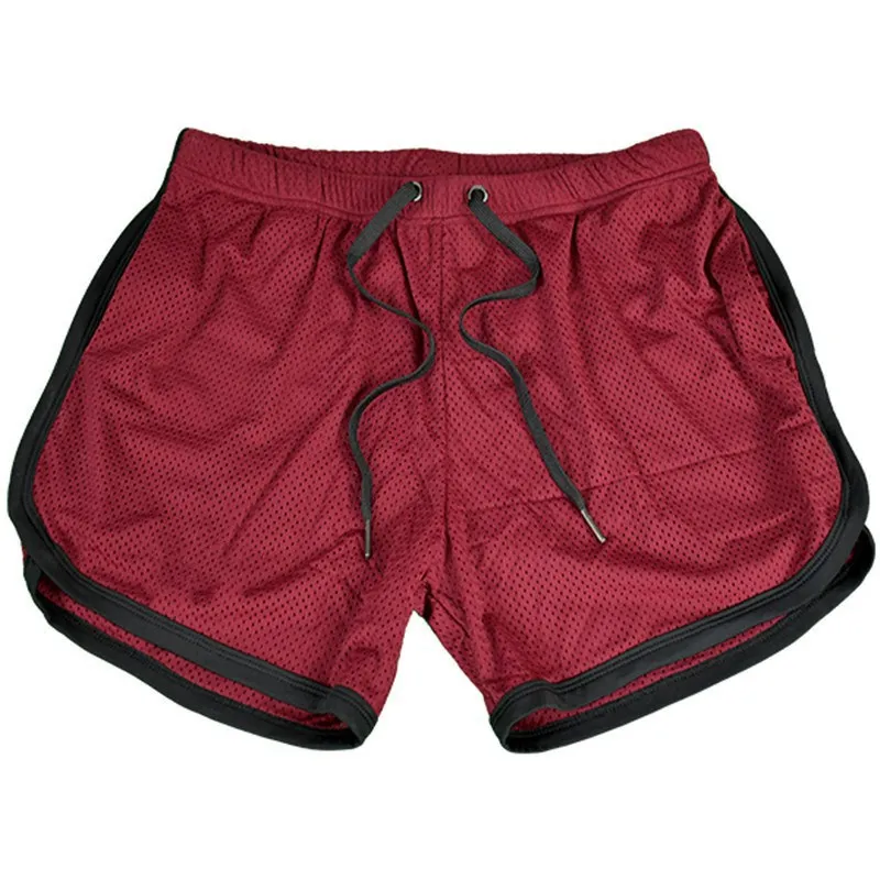 

Fashion Casual Loose Solid Men's Sports Short Pants Pocket Drawstring Summer Mesh Quick-drying shorts
