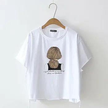 

Hot T-shirt Woman Summer Print Short Sleeve O Neck Cotton Womens Women Tshirt