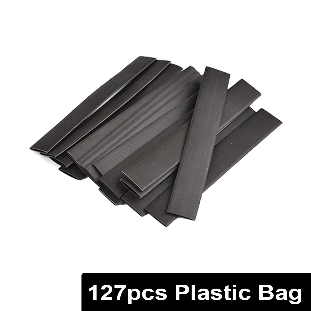 127pcs plastic bag Термоусадочные трубки кабель рукав Обёрточная бумага с двойной стенкой 2:1 комплект стяжки многоразовые крепления скрепленная проволокой шнур 127/280/328/530 шт - Цвет: 127pcs plastic bag