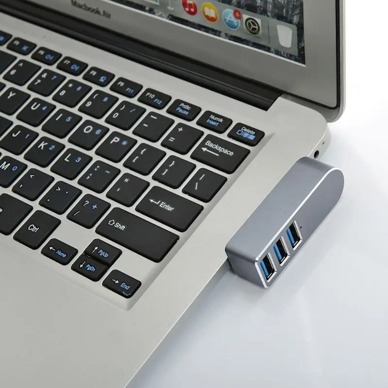 Алюминиевый сплав мини 3 порта USB 3,0 концентратор поворотный USB разветвитель адаптер для ПК ноутбука