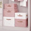 Clothes Quilt Storage Box With Lids Large Capacity Fabric Folding Cloth Organizer Closet Organizer Book Toys Blanket Storage Box 1