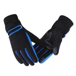 Women'S And Men'S Outdoor Winter Ski Warm Gloves Plus Velvet Waterproof Heated Touch Screen Wear-Resistant Sports Cycling Gloves