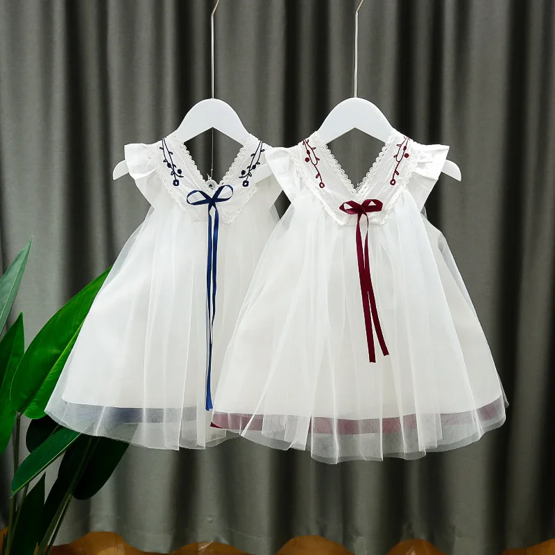 Meanbear Dresses Baby Birthday Outfit Infant White Fashion Dress Dresses For 1 Year Old Mesh
