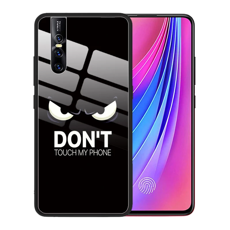 Don't Touch My Phone Tempered Glass Case Cover for VIVO V17 NEO EX 3 S1 V15 Pro V11 V9 V7 Plus V5 Youth Coque Funda | Мобильные