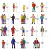 Ho 1:87 Scale Painted Figures ABS Model People Diorama Railway Train Layout Architecture Building Landscape Park Decoration 1