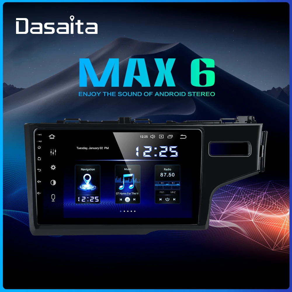 Dasaita " Авторадио Android 9,0 автомобильный DSP радио для Honda Fit Jazz RHD Bluetooth gps стерео TDA7850 MAX6