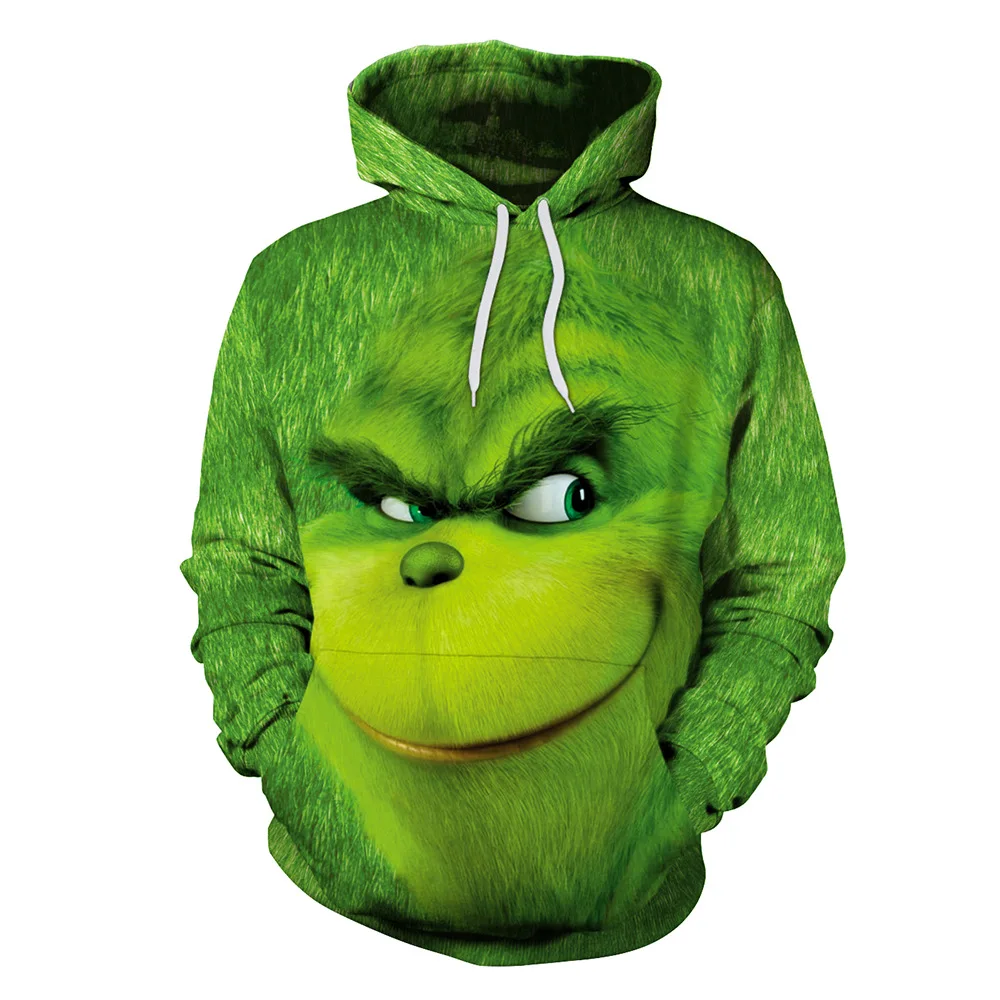Мужская мода Shrek/The Grinch 3d толстовки Shrek рубашка забавная толстовка хип хоп Уличная