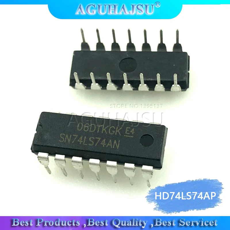 100 шт. HD74LS74AP DIP14 HD74LS74 DIP SN74LS74AN DIP-14 74LS74 SN74LS74N HD74LS74P Новый и оригинальный IC |