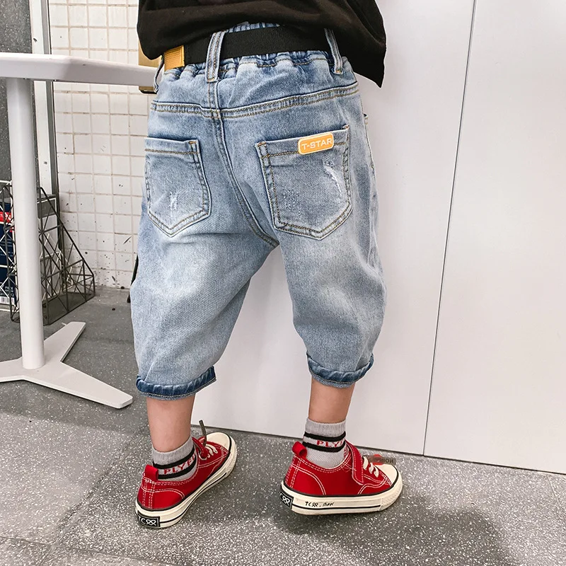 Child Shorts BOY'S Denim Shorts Pure Cotton Casual Children Korean-style Shorts Western Style Small CHILDREN'S Baby Summer Pants