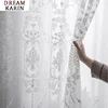 White Luxury Embroidery Screen Sheer Curtains for Living Room Bedroom Windows Curtains European Tulle Voile Door Drapes ► Photo 1/6