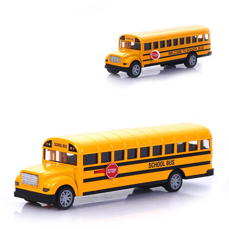 

1:16 Children School Bus Toy Alloy Pull Back Diecast STOP Car Model High Quality Simulation Toy Car Boy Birthday Present TY0488