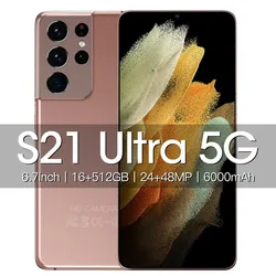 New Global Version S21 Ultra Smartphone Andriod 16G 512GB Cell phone 6800mAh 6.7
