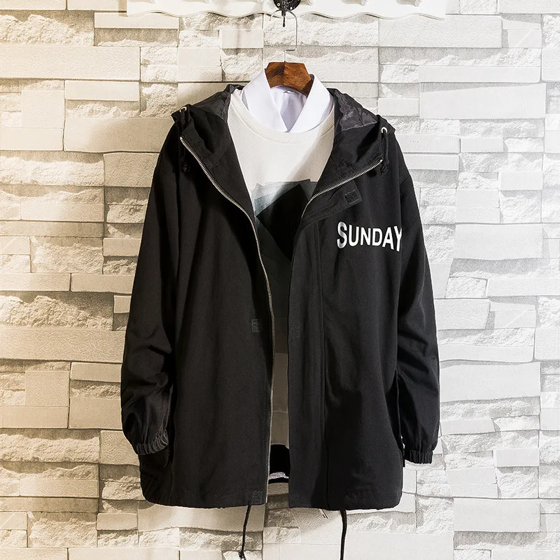 

2019 Autumn New Style Simple Casual Fashion MEN'S Jacket Men Hooded Casual Office Version Jacket