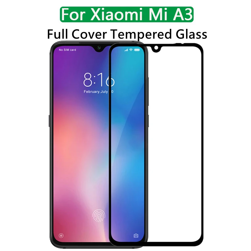Полная защита экрана Gule из закаленного стекла для Xiaomi Mi A3 Взрывозащищенная