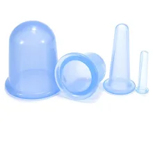 Силиконовые вакуумные чашки для массажа, антицеллюлитные массажные чашки для лица и шеи