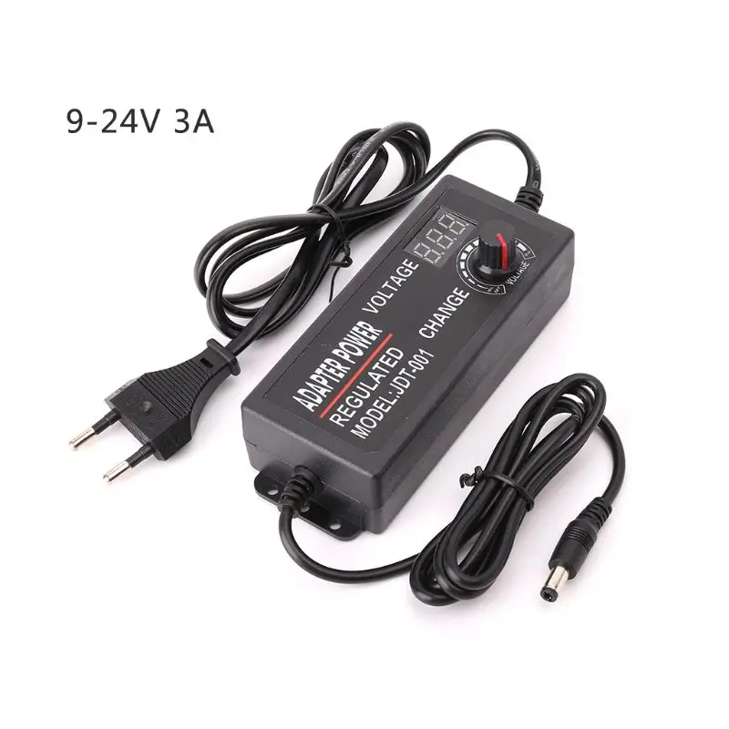 72W AC110V-240V AC/DC Регулируемый адаптер питания с контролем скорости отображения напряжения - Цвет: 72W