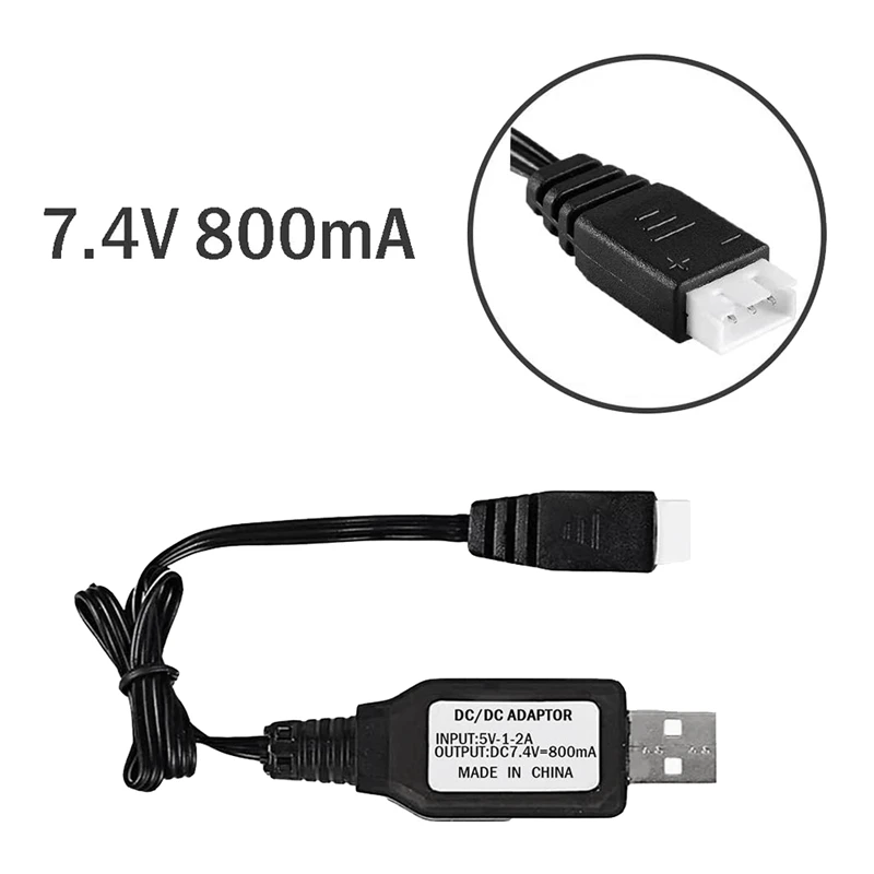 7.4V 1100Mah Li-Ion Battery JST Plug for HQ 827 823 871 RC Car Boat Spare Parts Accessories 2 Pack with USB Charger 7.4V 1100Mah Li-Ion Battery JST Plug for HQ 827 823 871 RC Car Boat Spare Parts Accessories 2 Pack with USB Charger