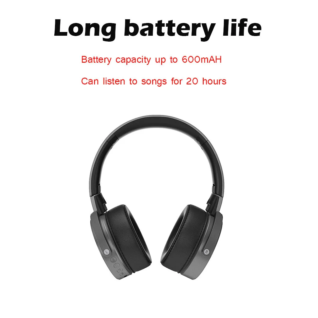 Складные Bluetooth наушники с микрофоном Поддержка Tf карты MP3 Fm Usb зарядный кабель Bluetooth гарнитура