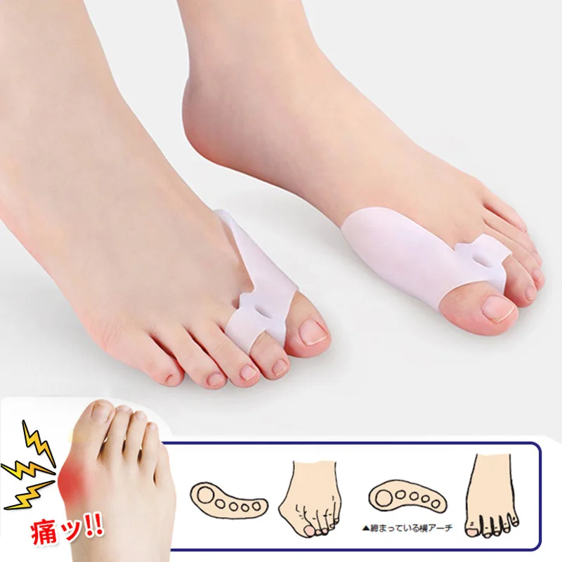 1 Pairs of Gel Finger Separator for Hallux Valgus Hammer Toes Foot Care Bunion Corrector & Bunion Relief Protector Sleeves Kit pexmen 2pcs bunion corrector big toe protector pain relief hallux valgus bunions pads foot cushion sleeves for men and women