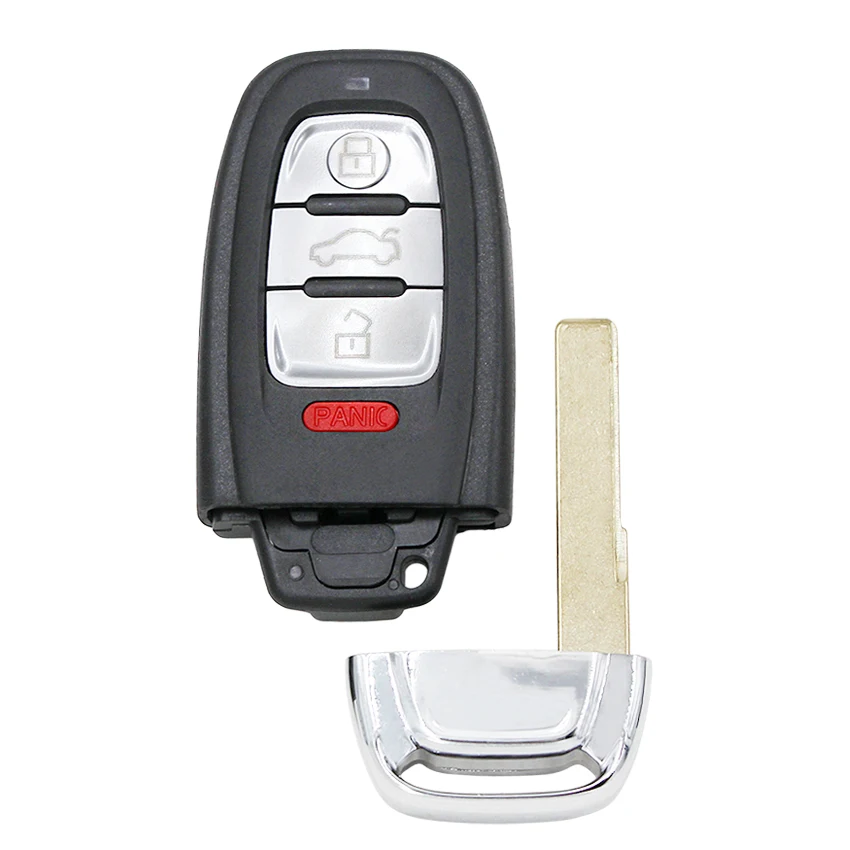 Умный пульт дистанционного ключа корпус Fob 3+ 1 кнопка для Audi A3 A4 A5 A6 Q5 Q8 S4 Uncut пустой лезвие