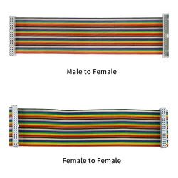 40pin GPIO Adapter Cable 20CM Male to Female GPIO Cable 2x20 pin Female to Female Rainbow Cable for Raspberry Pi 4 3B 3B+