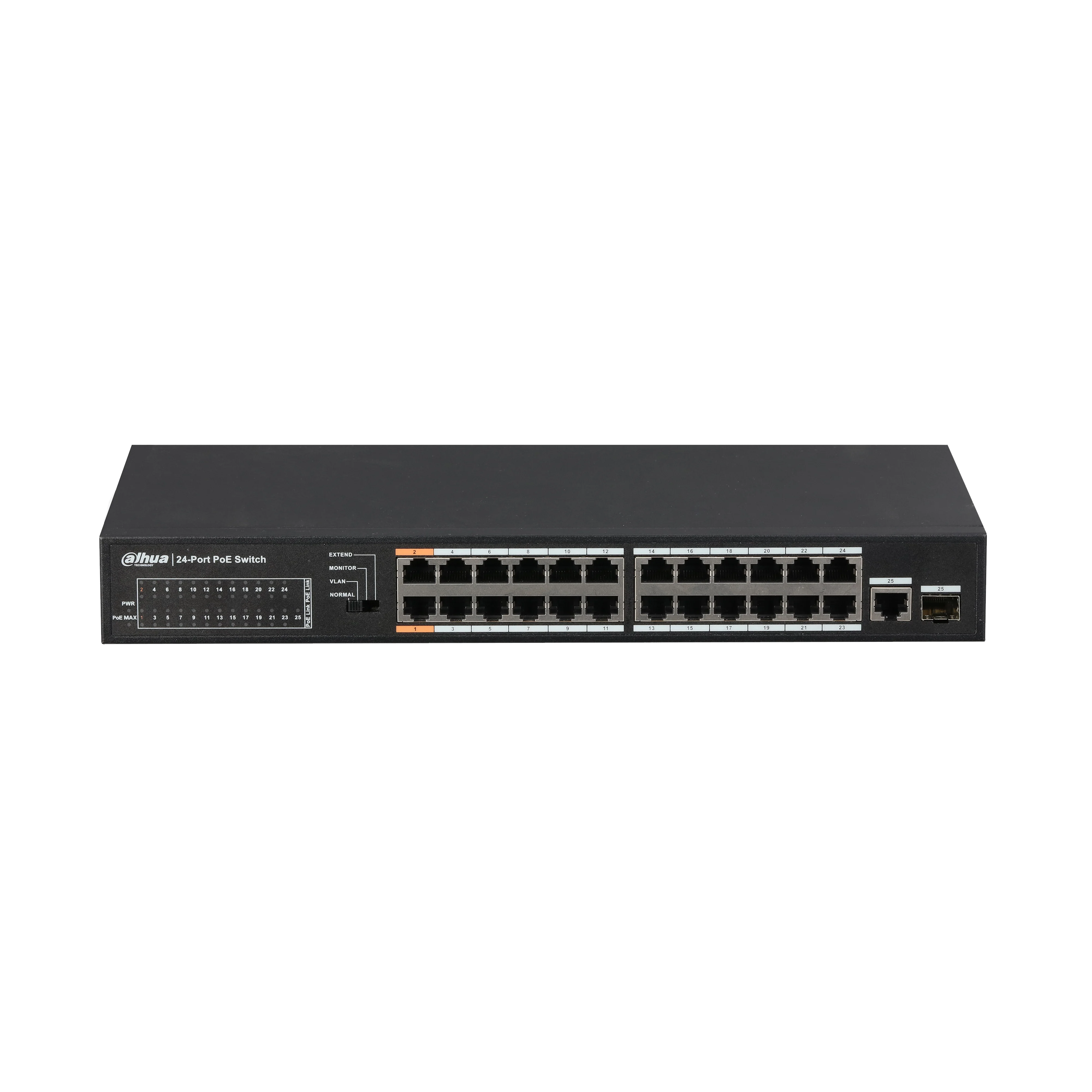 Сетевой видеорегистратор Dahua PFS3125-24ET-190 24-Порты и разъёмы FE PoE+ 1-Порты и разъёмы Gigabit комбинированный коммутатор питания через ethernet