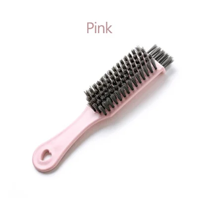 Pink Щетка для обуви для дома с длинной ручкой многофункциональная пластиковая щетка для обуви сильная Чистка маленькая щетка щетина щетка для мытья обуви - Цвет: Pink