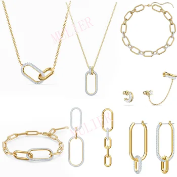 

2020 SWA Original 1:1 New Time Hourglass Earrings Timi Necklace Fashion Jewelry Banquet Wedding Party Ladies Classic Jewelry