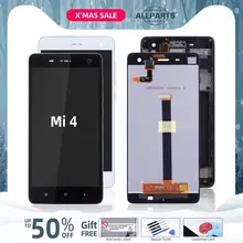 Дисплей для Xiaomi mi4 mi 4 LCD в сборе с тачскрином на рамке 5,0'' черный белый
