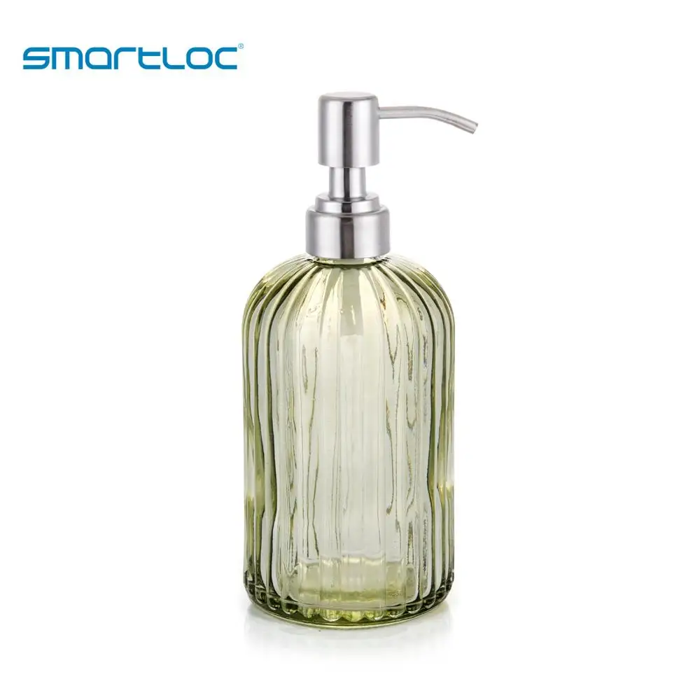 Smartloc 600ml Glass Hand liquid Soap Dispenser Pump Shampoo Bottle Shower Gel Storage Box Kitchen Sink Bathroom Accessories Set