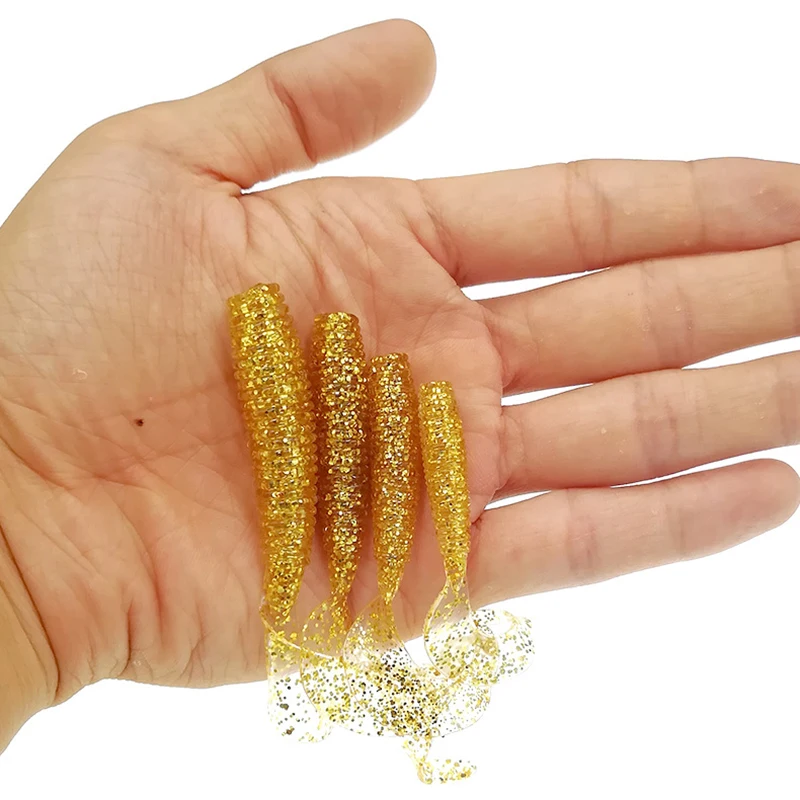 10pcs/lot Curly Long Tail Fishing Lures Worms soft bait 85mm 5.7g Luminous bionic lure Artificial silicone Bait Carp Bass Tackle