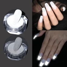 1 caixa refletida prego glitter em pó brilhante brilho prego em pó cromo reflexivo ferramentas da arte do prego para a dança de discoteca holográficos poeira