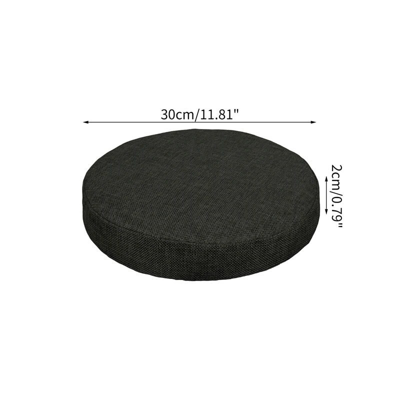 Black 30cm Горячие круглые Cojines теплые подушки для стула прочные подушки для сиденья одноцветные Coussin для стула эластичные подушки домашний декор - Цвет: Black 30cm