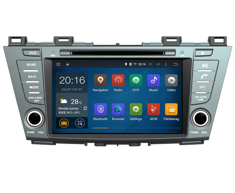 Четырехъядерный Android 9,0 автомобильный DVD gps Радио Навигация для Mazda Premacy 2011- с 4G/Wifi DVR OBD 1080P