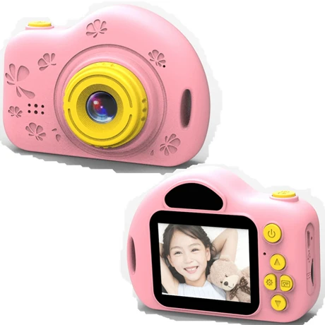 X7 Pink Мультяшная цифровая камера, детские игрушки, креативная развивающая игрушка для детей, аксессуары для обучения фотографии, подарки на день рождения, детские товары - Цвет: X7 Pink