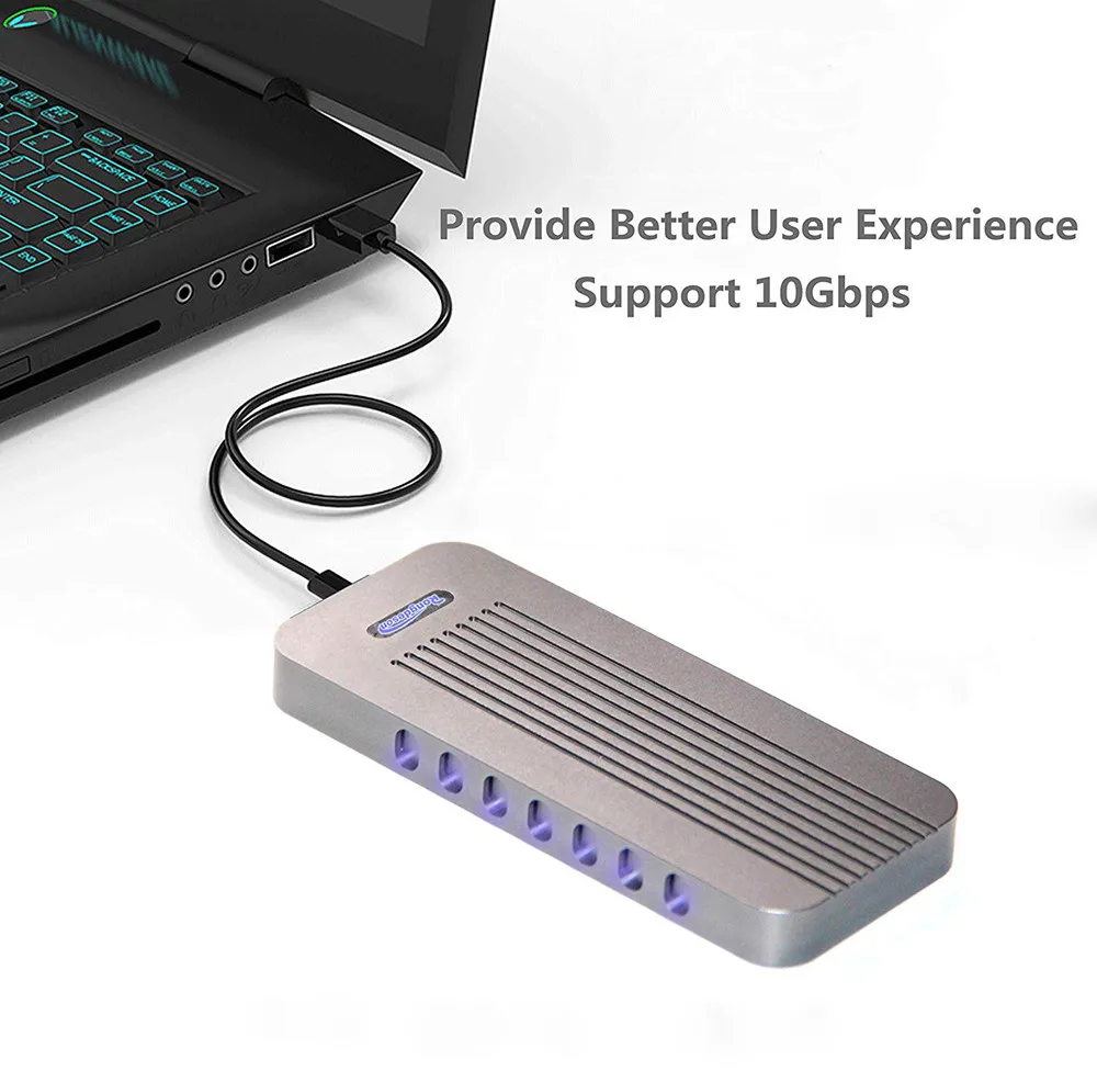 Алюминиевый внешний M.2 до 10 Гбит/с USB 3 1 Тип C NVMe PCIe 0 SSD Корпус чехол M Key NGFF