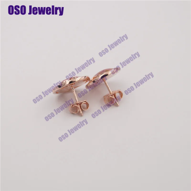 Pendientes plata de ley 925 mujer серебряные 925 серьги-гвоздики для женщин, хорошее ювелирное изделие - Цвет камня: 14mm 712163670