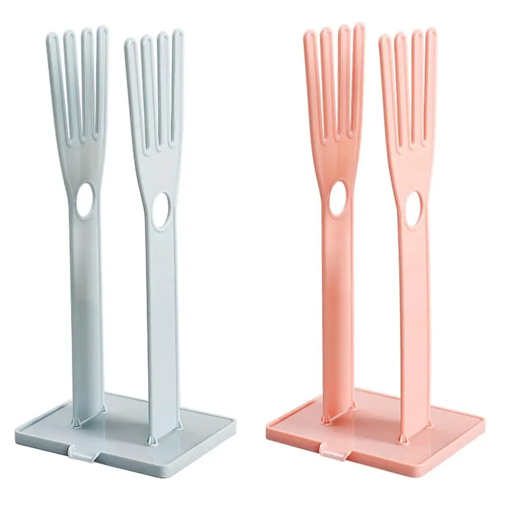 

Kitchen Glove Storage Rack Cleaning Cloths Plastic Gloves Drying Stand Rack Bathroom Worktop Shelf Organizer Shelves