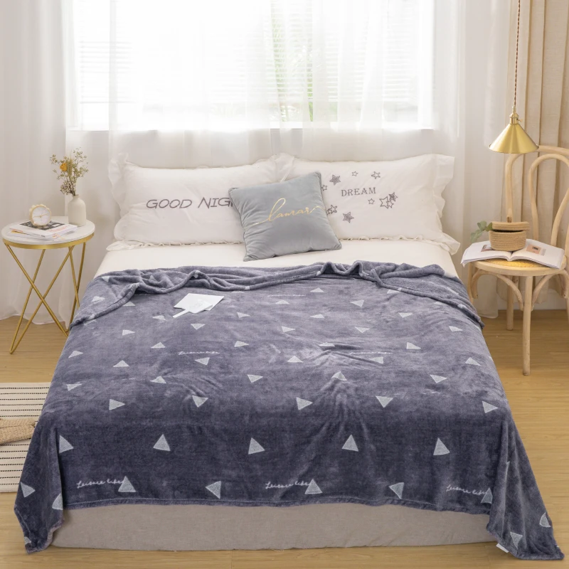 

LREA home textile Coral Fleece плед fashion Triangular lattice blanket soft warm winter sofa or bed travel throw bedspread