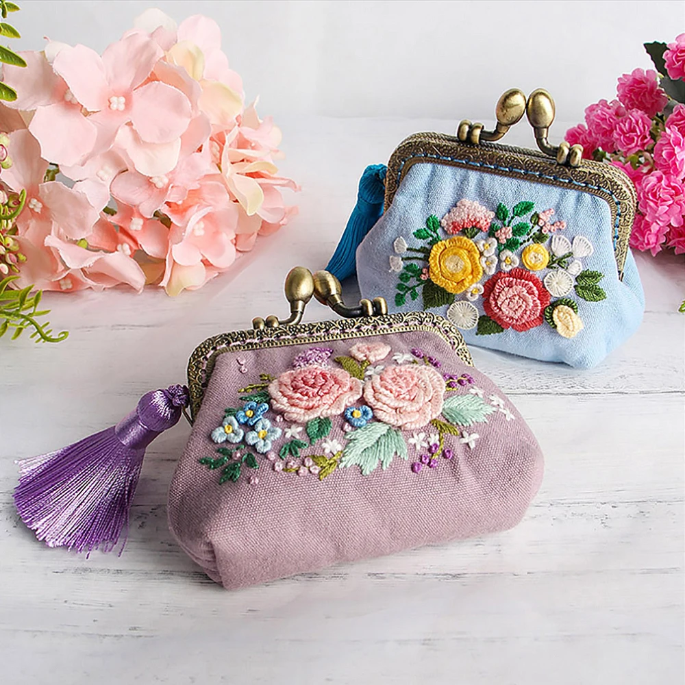 DIY Вышивка кошелек для начинающих рукоделие Наборы кошелек сумочка ремесло подарки другу DIY Кошелек для монет кошелек комплект материалов