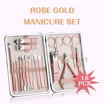 

Rose Gold Manicure Set Nail Cuticle Pusher Clipper Nail Clipper Set Stainless Steel Nail Art Tools Nail Trimmer Nail Clipper Kit