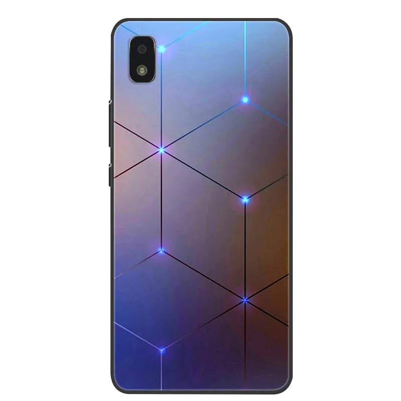 Black Soft Silicon TPU Phone Cover with Cat Design - Compatible with Sharp Aquos Wish Phones