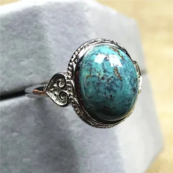 

Top Natural Turquoise Ring Jewelry For Woman Lady Man Love Gift Silver Crystal 13x11mm Beads Stone Jewelry Adjustable Ring AAAAA