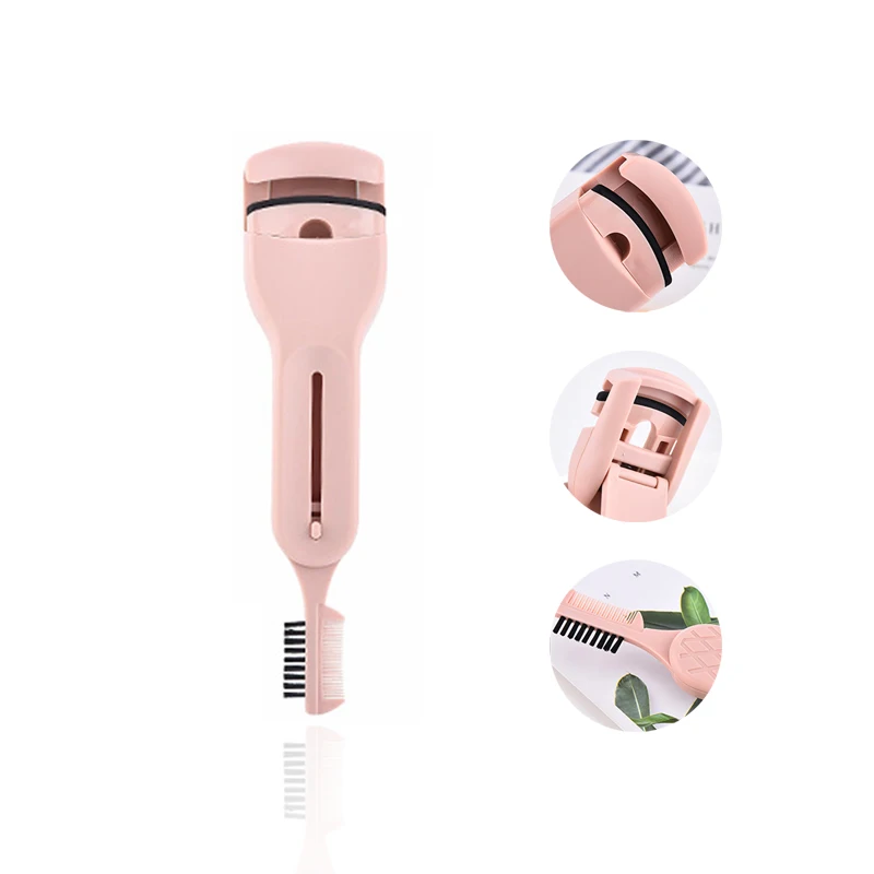

2 In 1 Eyelash Curler Telescopic Eyelash Comb Eyebrow Nature Lash Clip Non-slip Handle Curl Eye Lash Portable Travel Makeup Tool