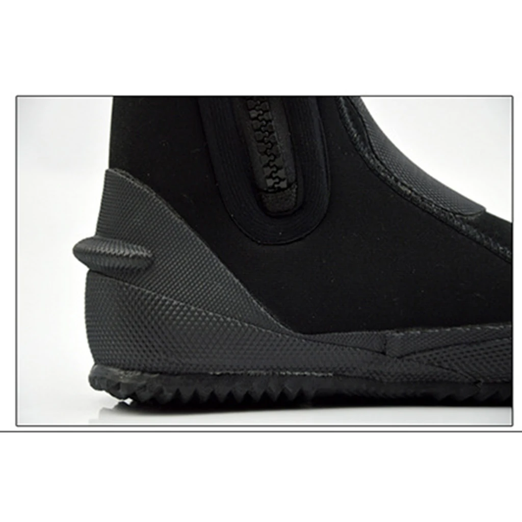 Wetsuits Premium Neoprene 5mm Hi Top Zipper Boot Water Shoes, Super Stretch & Keep Warm for Scuba Diving Surfing, Snorkeling