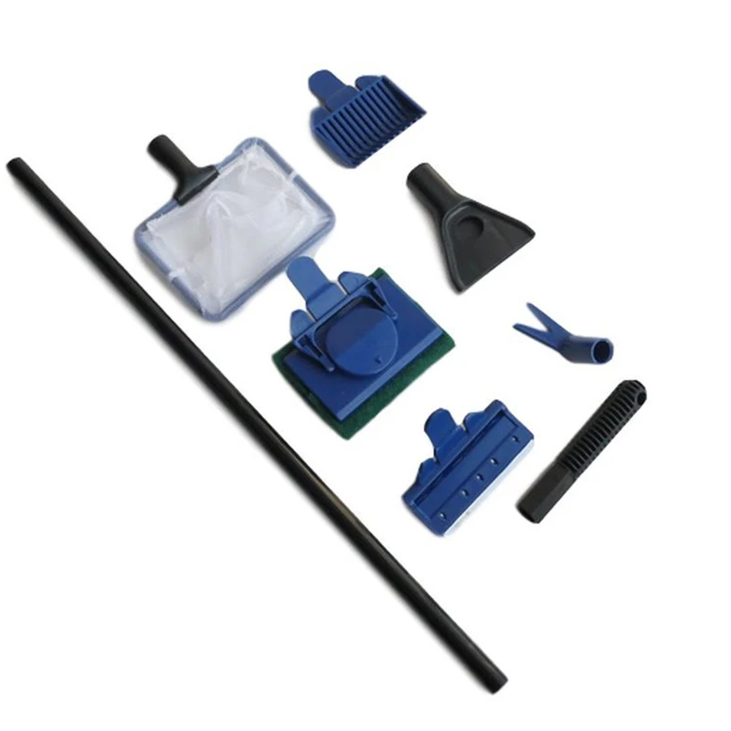 

5pcs/set Aquarium Complete Clean Set Fish Tank Cleaning Tools Useful Fish Net Gravel Rake Algae Scraper Fork Sponge Brush