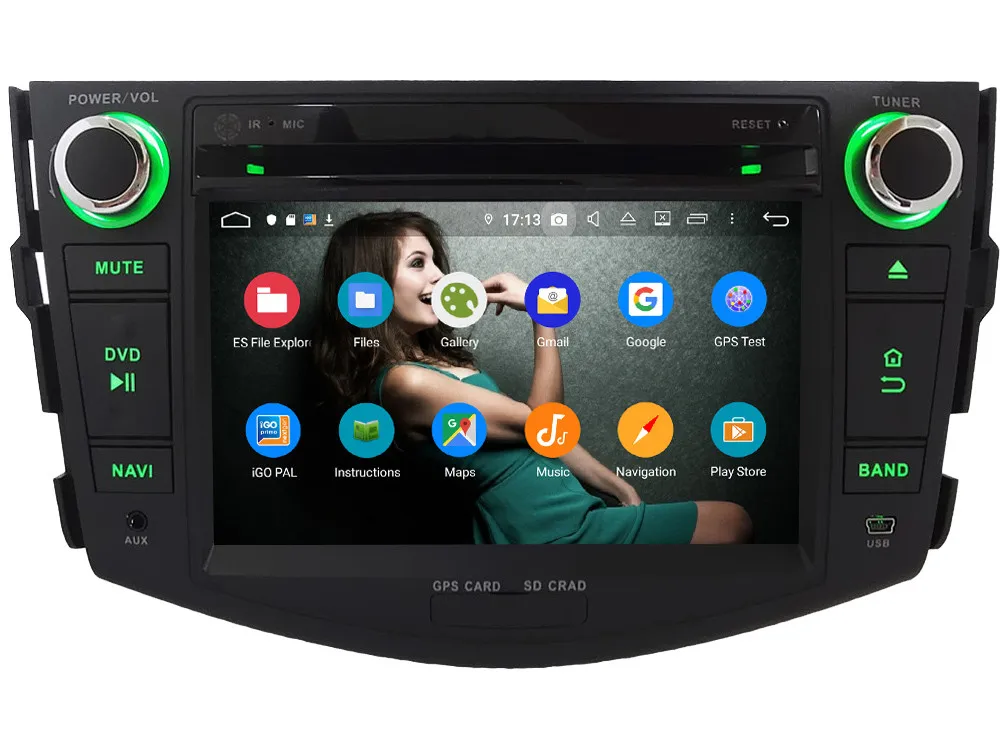 Discount Klyde 4G WIFI Android 9 Octa Core 4GB RAM 64GB ROM DSP BT Car DVD Multimedia Player Radio GPS Glonass For Toyota RAV4 2006-2012 1