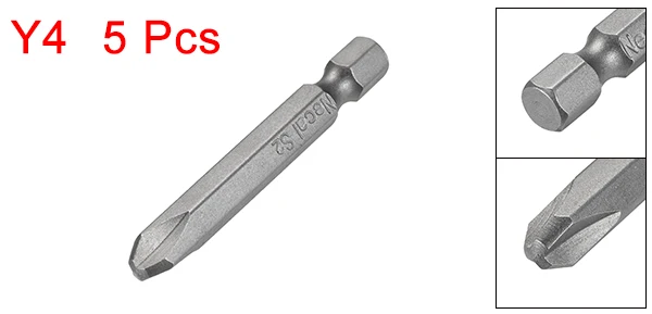 H1or4inchx50xY4 5pcs Uxcell отвертка бит шестнадцатеричный хвостовик 50/65 мм Длина Phillips Магнитная отвертка S2 для Электрические пневматические сверла и т. д. форт - Цвет: H1or4inchx50xY4 5pcs
