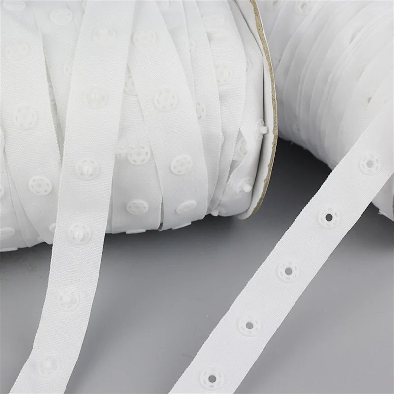

White Black Snap Buttons Male Female Buckle Tapes Webbing Garment Accessory Climbing Clothes Bodysuit Jumpsuits