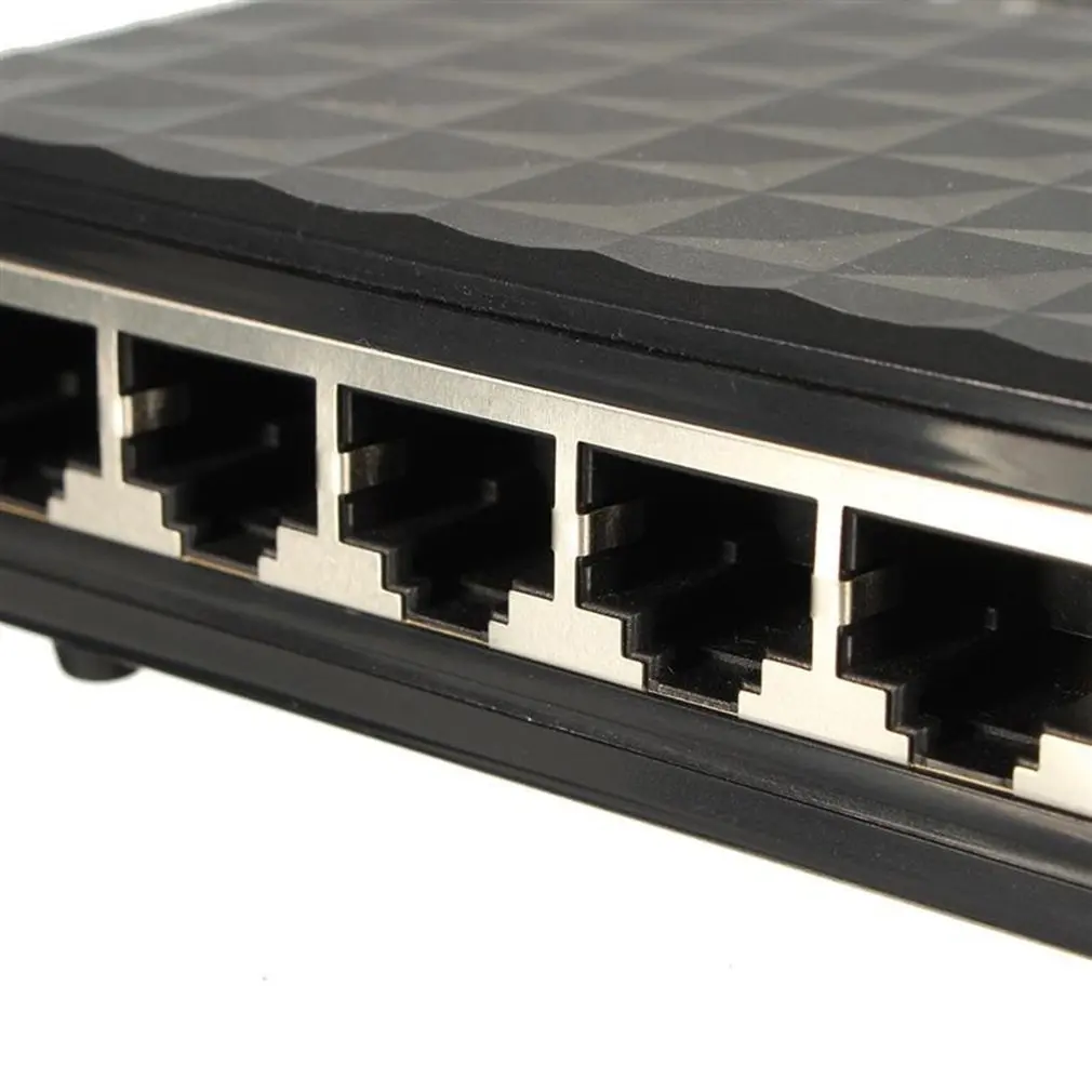 Rj45 мини 5-Порты и разъёмы Fast Ethernet коммутатор концентратор для настольных ПК черный 110V Ethernet-коммутатор и концентратор 10/100 Мбит/с